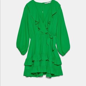 Zara emerald green romper dress !